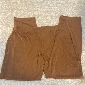 Chico's Travelers Copper Brown Wide Leg Pants 3T